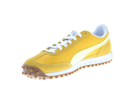 Puma Easy Rider OG Wild 38102604 Mens Yellow Suede Lifestyle Sneakers Shoes