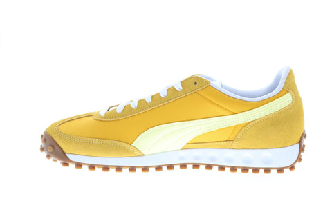 Puma Easy Rider OG Wild 38102604 Mens Yellow Suede Lifestyle Sneakers Shoes