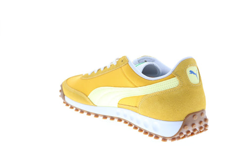 Puma Easy Rider OG Wild 38102604 Mens Yellow Suede Lifestyle Sneakers Shoes