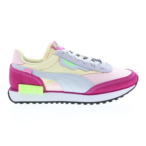 Puma Future Rider Soft 38114105 Womens Pink Suede Lifestyle Sneakers Shoes