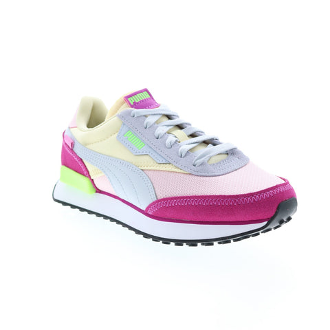Puma Future Rider Soft 38114105 Womens Pink Suede Lifestyle Sneakers Shoes