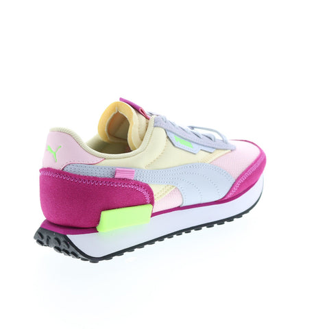 Puma Future Rider Soft 38114105 Womens Pink Suede Lifestyle Sneakers Shoes