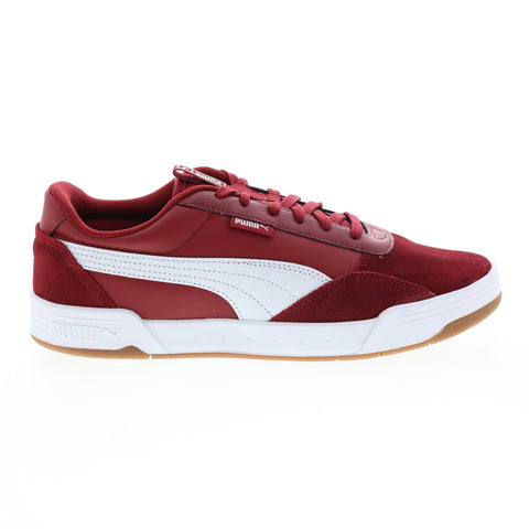 Puma C-Skate Mix 38146104 Mens Red Leather Lace Up Lifestyle Sneakers Shoes