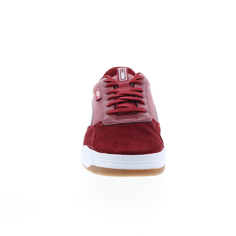 Puma C-Skate Mix 38146104 Mens Red Leather Lace Up Lifestyle Sneakers Shoes