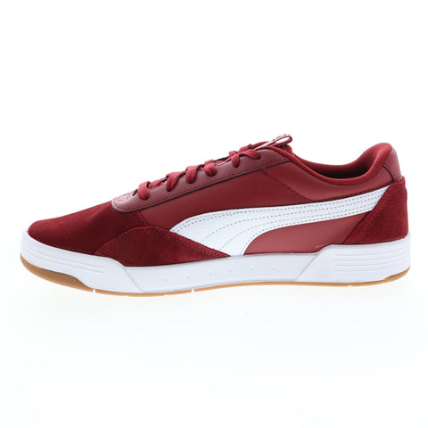Puma C-Skate Mix 38146104 Mens Red Leather Lace Up Lifestyle Sneakers Shoes