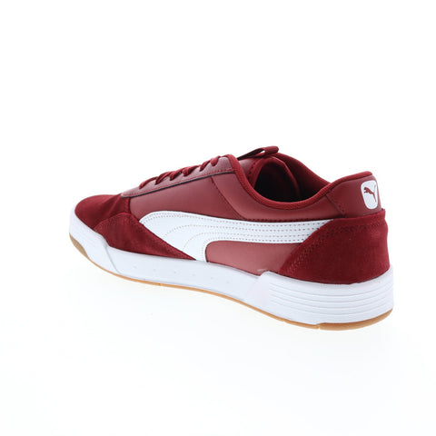 Puma C-Skate Mix 38146104 Mens Red Leather Lace Up Lifestyle Sneakers Shoes
