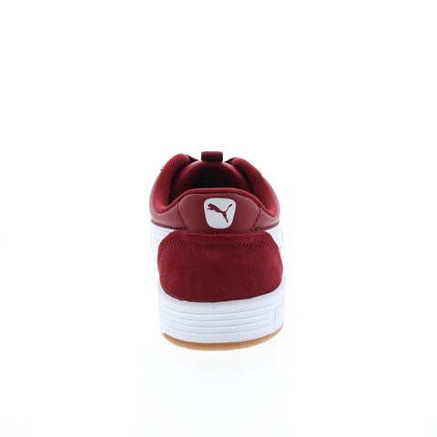 Puma C-Skate Mix 38146104 Mens Red Leather Lace Up Lifestyle Sneakers Shoes