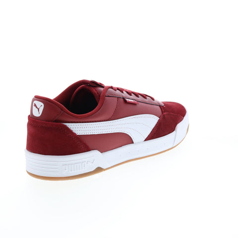 Puma C-Skate Mix 38146104 Mens Red Leather Lace Up Lifestyle Sneakers Shoes
