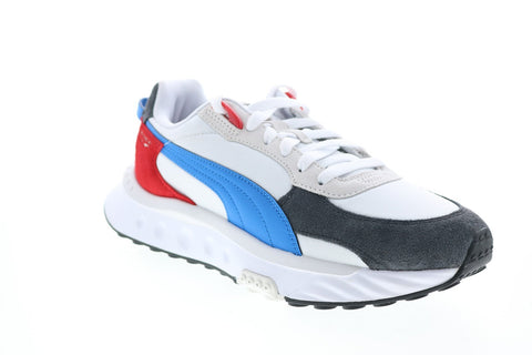 Puma Wild Rider Rollin 38151704 Mens White Canvas Lifestyle Sneakers Shoes