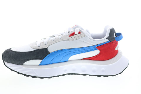 Puma Wild Rider Rollin 38151704 Mens White Canvas Lifestyle Sneakers Shoes