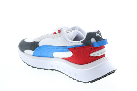 Puma Wild Rider Rollin 38151704 Mens White Canvas Lifestyle Sneakers Shoes