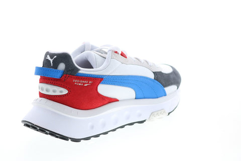 Puma Wild Rider Rollin 38151704 Mens White Canvas Lifestyle Sneakers Shoes