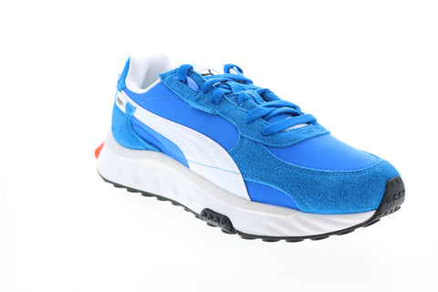 Puma Wild Rider Future Vintage 38159501 Mens Blue Lifestyle Sneakers Shoes