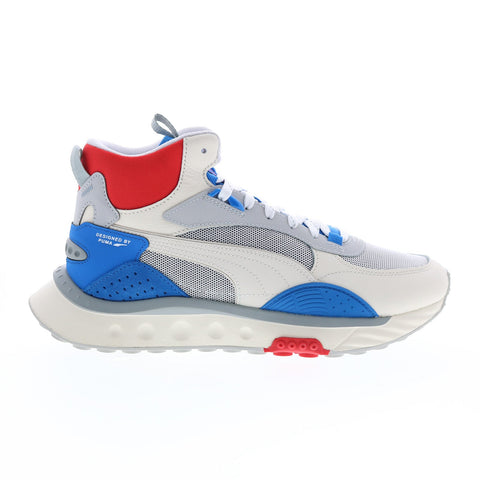 Puma Wild Rider Mid 38159802 Womens White Leather Lifestyle Sneakers Shoes