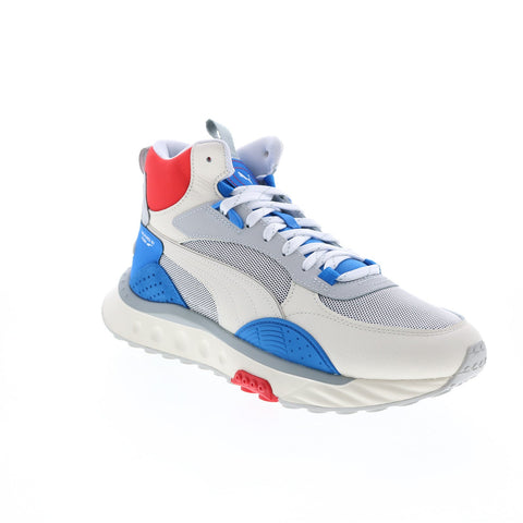 Puma Wild Rider Mid 38159802 Womens White Leather Lifestyle Sneakers Shoes