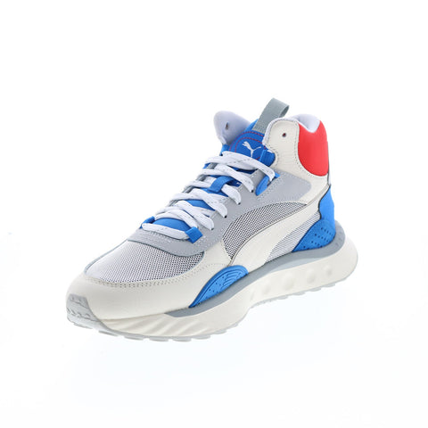 Puma Wild Rider Mid 38159802 Womens White Leather Lifestyle Sneakers Shoes