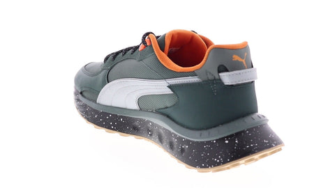 Puma Wild Rider WTR 38190202 Mens Green Canvas Lifestyle Sneakers Shoes