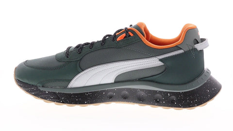 Puma Wild Rider WTR 38190202 Mens Green Synthetic Lifestyle Sneakers Shoes