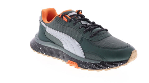 Puma Wild Rider WTR 38190202 Mens Green Canvas Lifestyle Sneakers Shoes