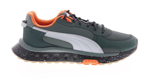 Puma Wild Rider WTR 38190202 Mens Green Canvas Lifestyle Sneakers Shoes