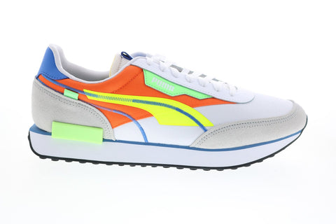 Puma Future Rider Twofold SD Pop Mens White Canvas Lifestyle Sneakers Shoes