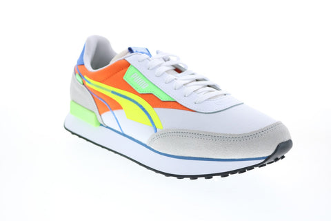 Puma Future Rider Twofold SD Pop Mens White Canvas Lifestyle Sneakers Shoes