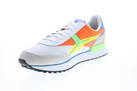 Puma Future Rider Twofold SD Pop Mens White Canvas Lifestyle Sneakers Shoes