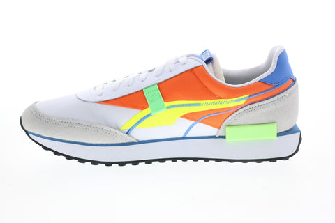 Puma Future Rider Twofold SD Pop Mens White Canvas Lifestyle Sneakers Shoes