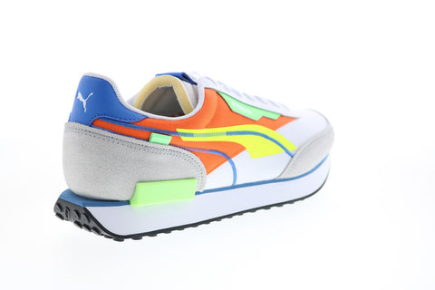 Puma Future Rider Twofold SD Pop Mens White Canvas Lifestyle Sneakers Shoes