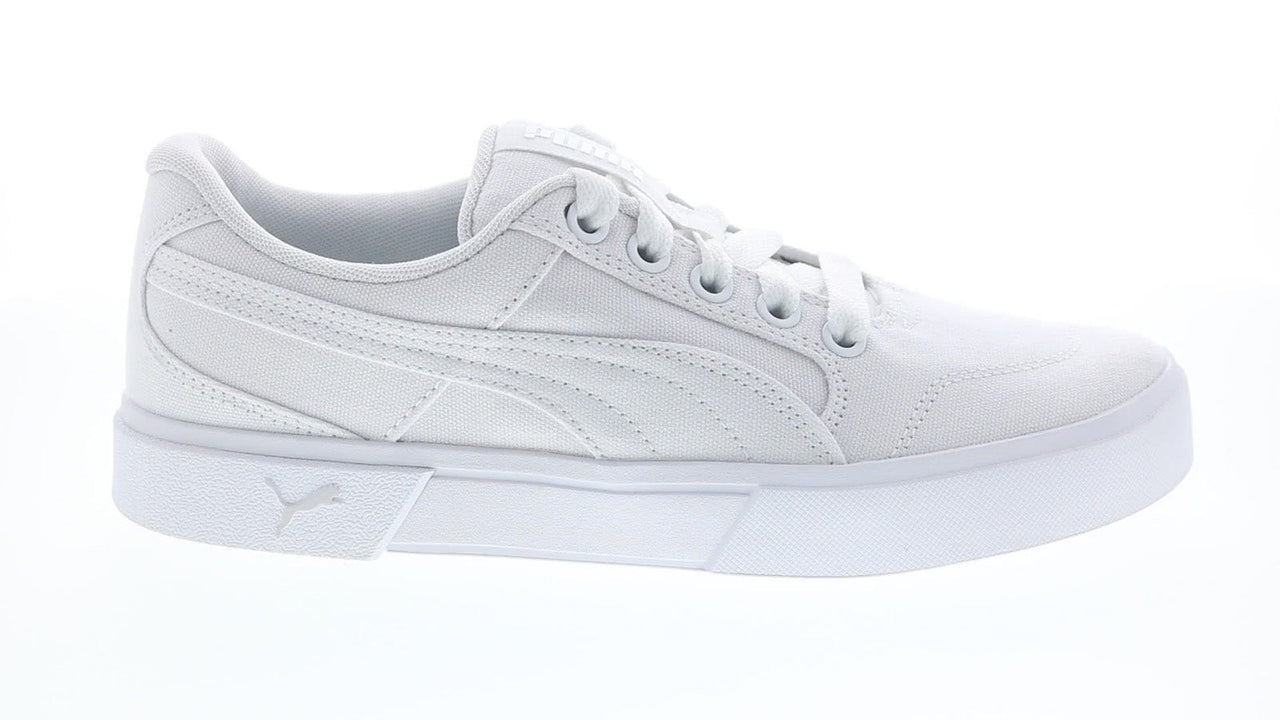 Puma C-Rey 38231003 Mens White Canvas Lace Up Lifestyle Sneakers Shoes ...