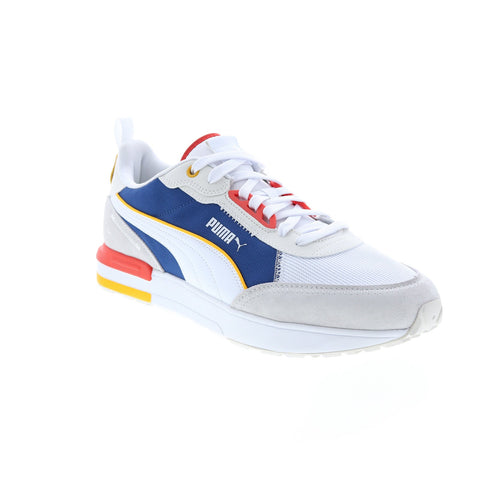 Puma Puma R22 38346212 Mens White Synthetic Lace Up Lifestyle Sneakers Shoes