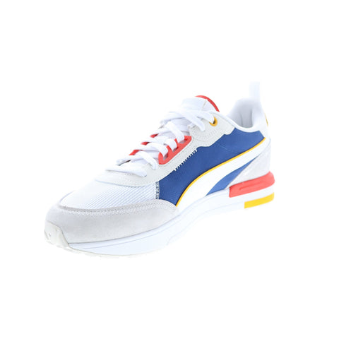 Puma Puma R22 38346212 Mens White Synthetic Lace Up Lifestyle Sneakers Shoes