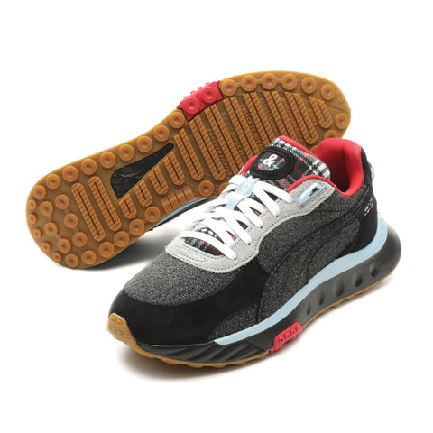 Puma Wild Rider & Chill 38373901 Mens Gray Canvas Lifestyle Sneakers Shoes