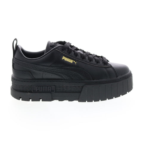 Puma Mayze Classic 38420902 Womens Black Leather Lifestyle Sneakers Shoes