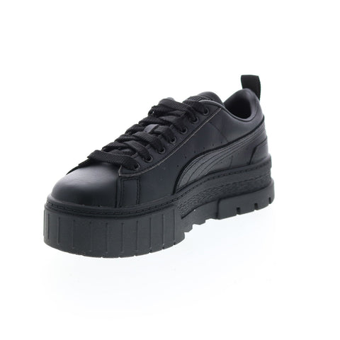 Puma Mayze Classic 38420902 Womens Black Leather Lifestyle Sneakers Shoes