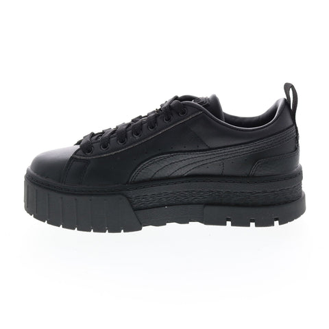 Puma Mayze Classic 38420902 Womens Black Leather Lifestyle Sneakers Shoes