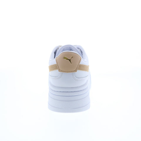 Puma Mayze Stack 38436303 Womens White Leather Lifestyle Sneakers Shoes