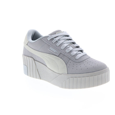 Puma Cali Wedge Tonal 38524802 Womens Gray Suede Lifestyle Sneakers Shoes