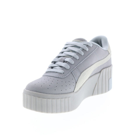 Puma Cali Wedge Tonal 38524802 Womens Gray Suede Lifestyle Sneakers Shoes