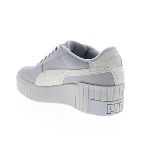 Puma Cali Wedge Tonal 38524802 Womens Gray Suede Lifestyle Sneakers Shoes