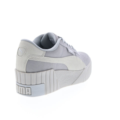 Puma Cali Wedge Tonal 38524802 Womens Gray Suede Lifestyle Sneakers Shoes
