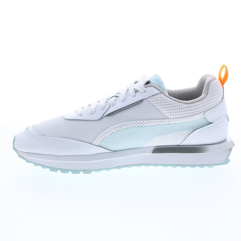 Puma City Rider PPE 38548801 Mens White Leather Lifestyle Sneakers Shoes
