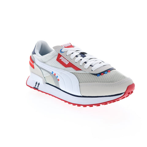 Puma Future Rider S&S 38570601 Mens Gray Suede Lifestyle Sneakers Shoes