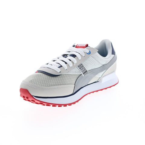 Puma Future Rider S&S 38570601 Mens Gray Suede Lifestyle Sneakers Shoes