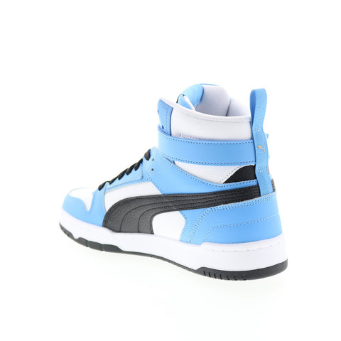 Puma RBD Game 38583918 Mens White Blue Leather Lifestyle Sneakers Shoes