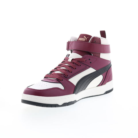 Puma RBD Game 38583920 Mens Burgundy Leather Lace Up Lifestyle Sneakers Shoes