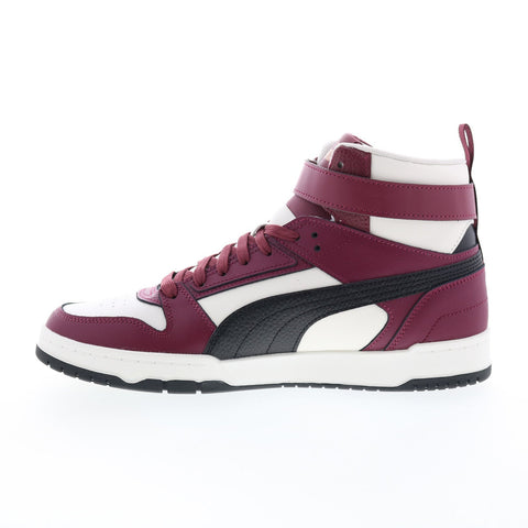 Puma RBD Game 38583920 Mens Burgundy Leather Lace Up Lifestyle Sneakers Shoes