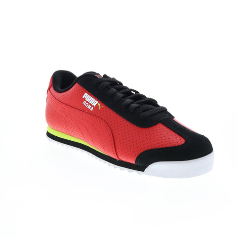 Puma Roma Alert 38630601 Mens Red Leather Lace Up Lifestyle Sneakers Shoes