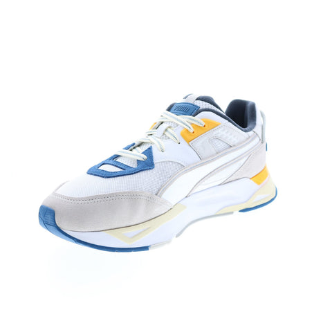 Puma Mirage Sport Cut Out 38644601 Mens White Suede Lifestyle Sneakers Shoes