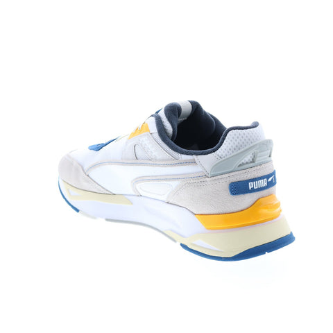 Puma Mirage Sport Cut Out 38644601 Mens White Suede Lifestyle Sneakers Shoes